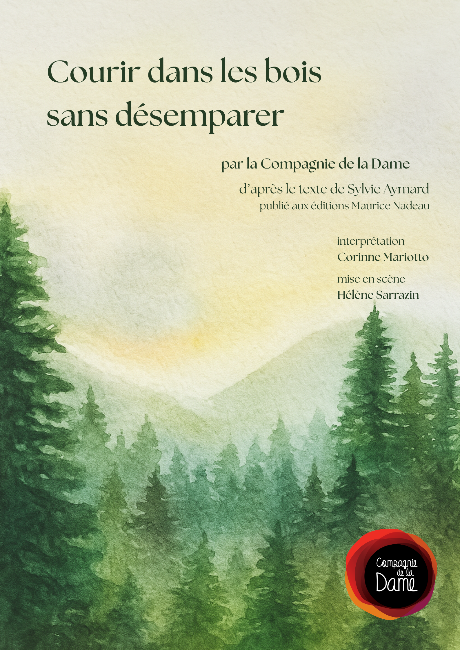 affiche courir dans les bois